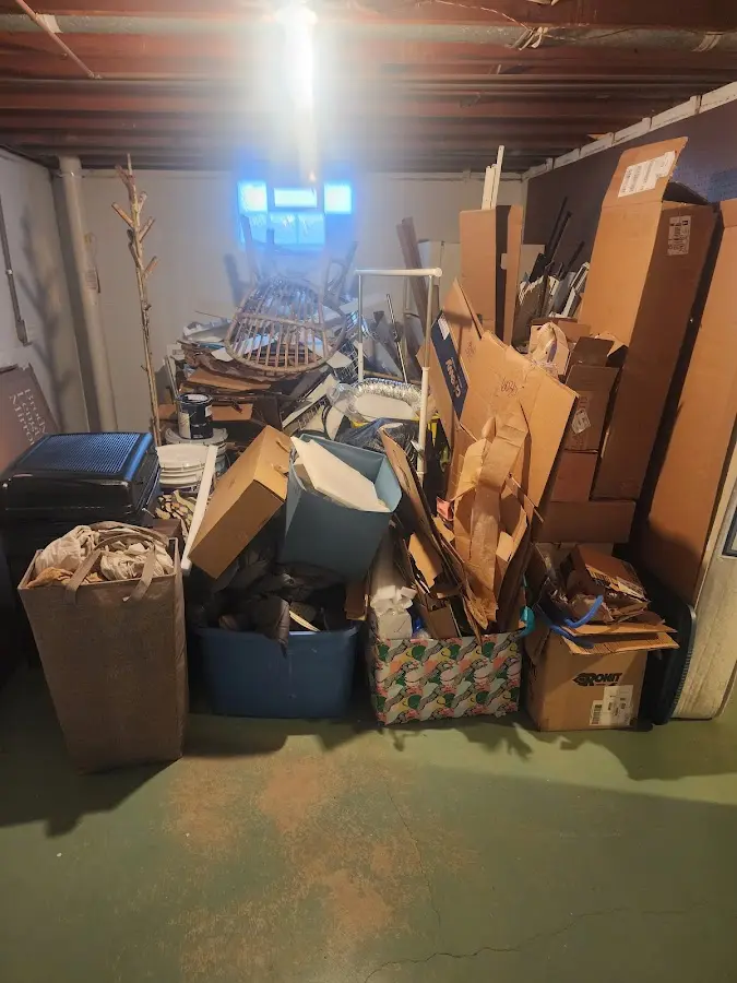 Roll-off dumpster container at job site for 20 Yard Dumpster Rental in Columbia